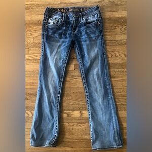 Rock Revival Boot Jeans Medium Wash Bling 26 X 29